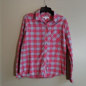 Women's Southern Tide Soft 100% Cotton Flannel Plaid Button Down Shirt Pre-owned